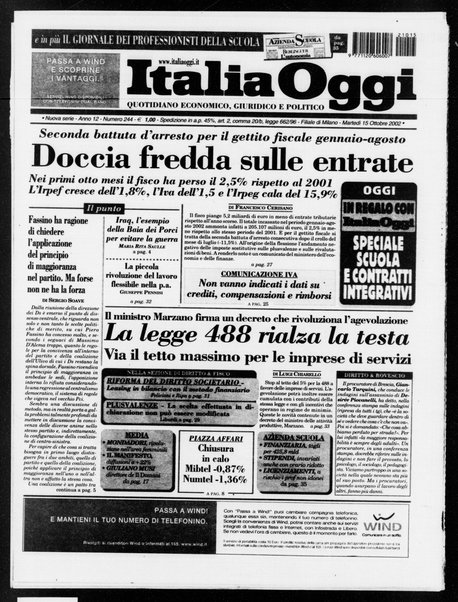 Italia oggi : quotidiano di economia finanza e politica